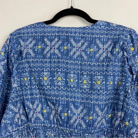 Anthropologie Forever That Girl Embroidered Smocked Blouse Top M - NWT - Picture 4 of 7